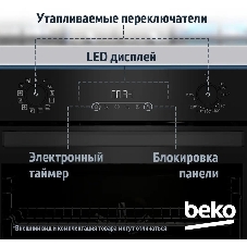 Электрический духовой шкаф Beko BBIM18300SG, черный