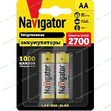 Аккумулятор Navigator NHR-2700-HR6-BP2, 1.2 В