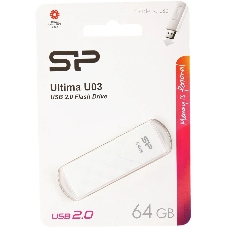 Флешка USB Silicon Power USB 64Gb Ultima U03 SP064Gb,UF2U03V1W USB 2.0, белый