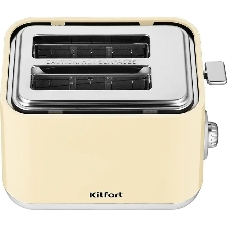 Тостер Kitfort КТ-6558 815Вт бежевый/стальной