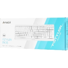 Клавиатура проводная A4Tech Fstyler FK15, USB, белый