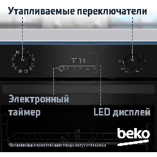 Электрический духовой шкаф Beko BBIM18300SG, черный