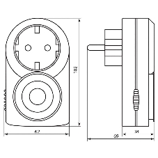 Розетка с таймером Feron (суточная) механическая 3500W/16А 230V