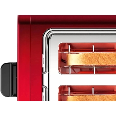 Тостер Bosch TAT4P424 красный/черный, 970 Вт, 2 слота