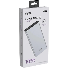 Портативный аккумулятор HIPER CORE 2XL Metal серебристый (10000 мА·ч)