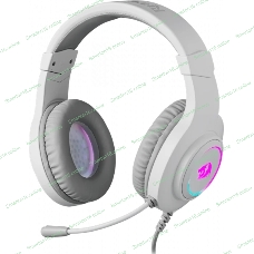 Гарнитура Redragon Hylas белая, проводная, USB / 2 x mini jack 3.5 мм, подсветка