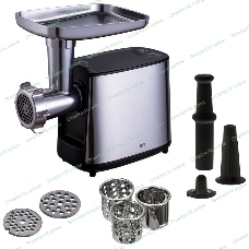 Мясорубка электрическая BQ MG1000 черный, 2100 Вт, 2.4 кг/мин, реверс, защита от перегрузки, насадки - 7