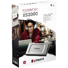 Внешний SSD Kingston SXS2000, 1TB, USB 3.2 Gen 2x2 Type-C, R/W 2000/2000, серебристый