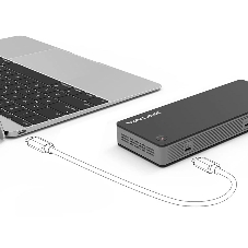 Док-станция WAVLINK WL-UTD21H, Thunderbolt 3, USB-A 3.2 Gen1/USB-A 3.2 Gen2/USB-C 3.2 Gen2/DisplayPort/RJ-45/Jack 3.5мм, USB
