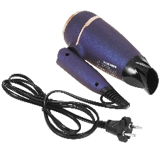Промо_Фен BRAYER BR3025 синий/золотистый, 1400 Вт, компактный