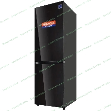 Холодильник Hitachi R-B410PUC6 BBK черный двухкамерный 215/105л морозилка снизу, No Frost