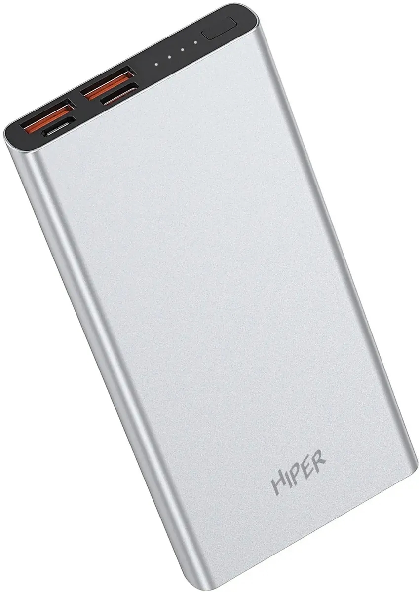 Портативный аккумулятор HIPER CORE 2XL Metal серебристый (10000 мА·ч)