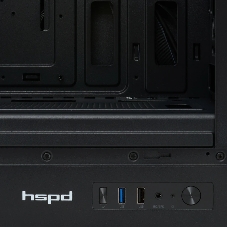 Компьютерный корпус без блока питания HSPD M510, Mesh Mid Tower, черный, TG, 0.5 SPCC, no fans ATX, mATX, mITX 180/280/160мм 1x2.5