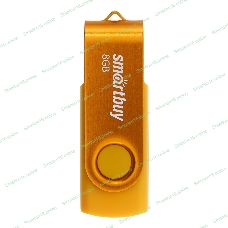 Флешка USB Smartbuy Twist Yellow (SB008Gb2TWY), 8Gb, USB 2.0, R/W 15/5, желтый