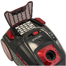 Пылесос Delta LUX DL-0848 черный/красный, 400/2200 Вт, уборка сухая, пылесборник мешок 3,5 л