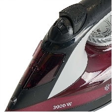 Утюг Delta LUX DE-3009 черный/бордовый, 3000 Вт, 25 г/мин, 190 г/мин, 300 мл