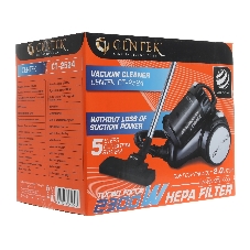 Пылесос Centek CT-2524 черный/серый, 420/2300 Вт, уборка сухая, пылесборник контейнер 2 л