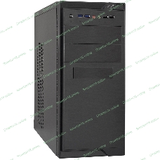 Компьютерный корпус Minitower ExeGate MA-372UX Black, mATX UN350, 120мм 2*USB+2*USB3.0, Audio