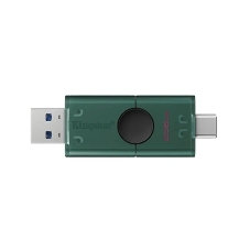 Флешка USB Kingston DataTraveler Duo (DTDEG2/256Gb), 256Gb, USB3.2/Type-C, R/W 150/60, зеленая