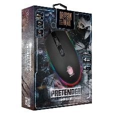 Мышь проводная Qumo Pretender M53 черный, 3200 dpi, USB, кнопки - 4