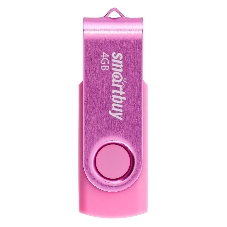 Флешка USB Smartbuy R/W Twist Pink (SB004 Gb2TWP), 4 Gb, USB 2.0, R/W 10/7, розовый