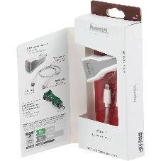 Комплект зарядное устройство Hama H-183317 3A PD для Apple кабель Apple Lightning/Type-C белый
