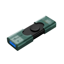 Флешка USB Kingston DataTraveler Duo (DTDEG2/256Gb), 256Gb, USB3.2/Type-C, R/W 150/60, зеленая