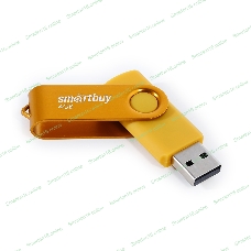 Флешка USB Smartbuy Twist Yellow (SB004 Gb2TWY), 4 Gb, USB 2.0, R/W 10/7, желтый