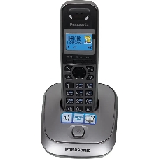 Телефон беспроводной (DECT) Panasonic KX-TG2511RUM (металик) АОН, Caller ID,спикерфон на трубке,переход в Эко режим одним нажатием