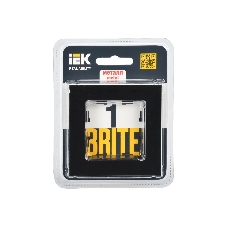 Рамка 1-местная IEK BRITE РУ-1-1-БрЧ (BR-M12-M-K02) металл черный
