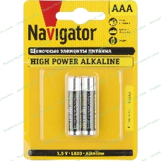 Элемент питания алкалиновый Navigator NBT-NE-LR03-BP2 (блист.2шт)