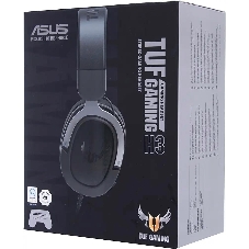 Гарнитура ASUS TUF Gaming H3 чёрный/серый, проводная, mini jack 3.5 мм, регулятор громкости, отключаемый микрофон