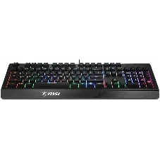 Клавиатура проводная MSI VIGOR GK20 RU черный USB Multimedia for gamer LED (подставка для запястий)