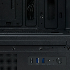 Компьютерный корпус HSPD F510, Panoramic Mid Tower, черный, TG, 0.5 SPCC, 3x120мм ARGb ATX, mATX, mITX 180/280/160мм 1x2.5