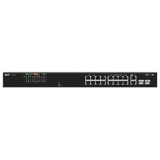 Коммутатор Ruijie Reyee RG-ES118FGS-LP, 16×100 Мбит/с PoE + 2×1 Гбит/с Комбо (RJ45/SFP), неуправляемый