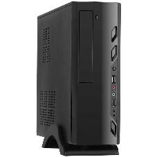 Компьютерный корпус MiniITX ExeGate MI-208 Black, miniITX/mATX, M400, 80мм, 2хUSB, Audio