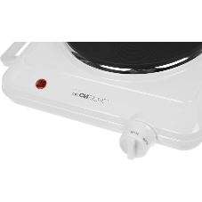 Плита настольная электрическая Clatronic EKP 3582 белый, 1.5 кВт, ТЭН, конфорки - 1, эмаль, поворотные переключатели
