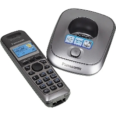 Телефон беспроводной (DECT) Panasonic KX-TG2511RUM (металик) АОН, Caller ID,спикерфон на трубке,переход в Эко режим одним нажатием