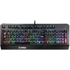 Клавиатура проводная MSI VIGOR GK20 RU черный USB Multimedia for gamer LED (подставка для запястий)