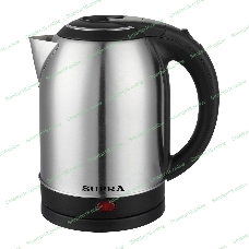 Чайник электрический Supra KES-2001 1.7л. 1500Вт серебристый/черный (корпус: нержавеющая сталь)