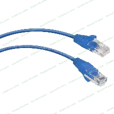 Шнур комм. Cabeus, кат. 5е, неэкр., U/UTP, RJ45/RJ45, LSZH, AWG24, 0.5м, синий