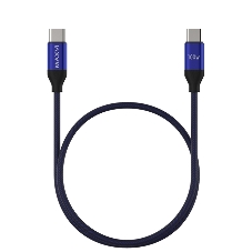 Кабель Maxvi MCw-100TT blue USB-C - USB-C, 5A разъемы USB-C - USB - C, Максимальная мощность 100W, ток макс. нагрузки 5А, макс. напряжение 20V;стандарт USB 3.1, длина 1.2м, нейлоновая оплетка, металлические корпуса разъемов, цвет синий.
