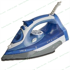 Утюг Delta LUX DL-712 белый с синим, 2400 Вт, 30 г/мин, 150 г/мин, 350 мл