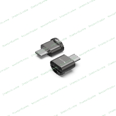 Кард-ридер Vention CLMH0/серый/OTG USB 2.0 CM/MicroSD/USB Type-C/металл