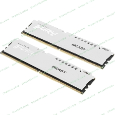 Оперативная память Kingston Fury Beast EXPO, DDR5, 32Gb (2x16 GB), 6400 MHz, CL32, радиатор, белый