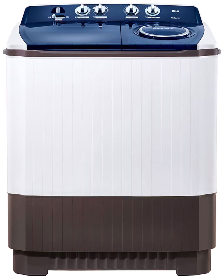 Стиральная машина LG P1461RWPL белый/синий, загрузка вертикальная 13 кг