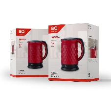 Чайник электрический BQ KT1715P Red-Black. Мощность:1800 Вт, Объем 1.7 л
