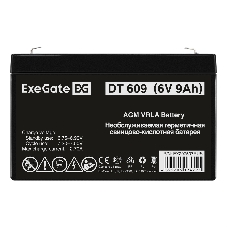 Аккумуляторная батарея ExeGate DT 609 (6V 9Ah, клеммы F2)