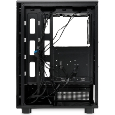 Компьютерный корпус HSPD F510, Panoramic Mid Tower, черный, TG, 0.5 SPCC, 3x120мм ARGb ATX, mATX, mITX 180/280/160мм 1x2.5