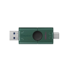 Флешка USB Kingston DataTraveler Duo (DTDEG2/128Gb), 128Gb, USB 3.2/Type-C, R/W 100/60, зеленая